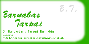 barnabas tarpai business card