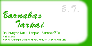 barnabas tarpai business card